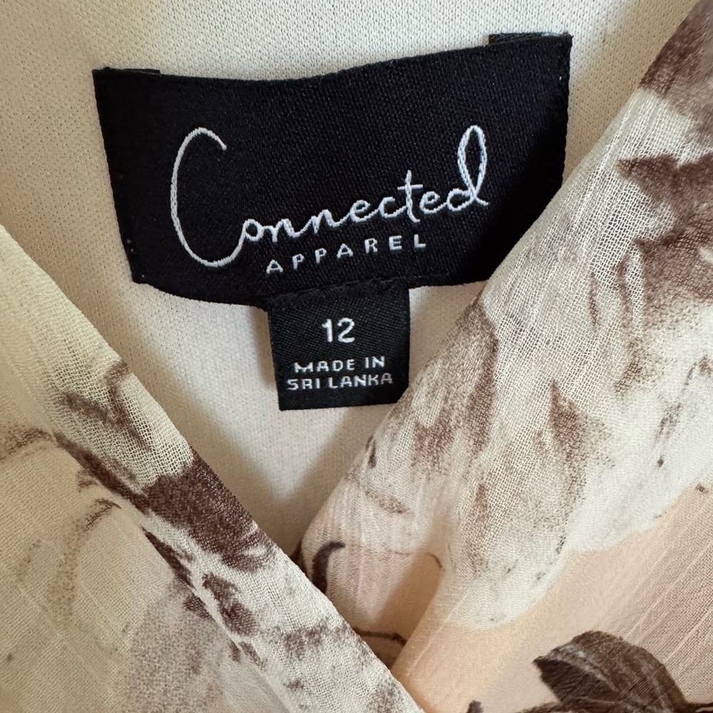 Connected Apparel Cream Tan Sleeveless V-Neck Midi Sundress, 12 🦋 - Picture 3 of 9